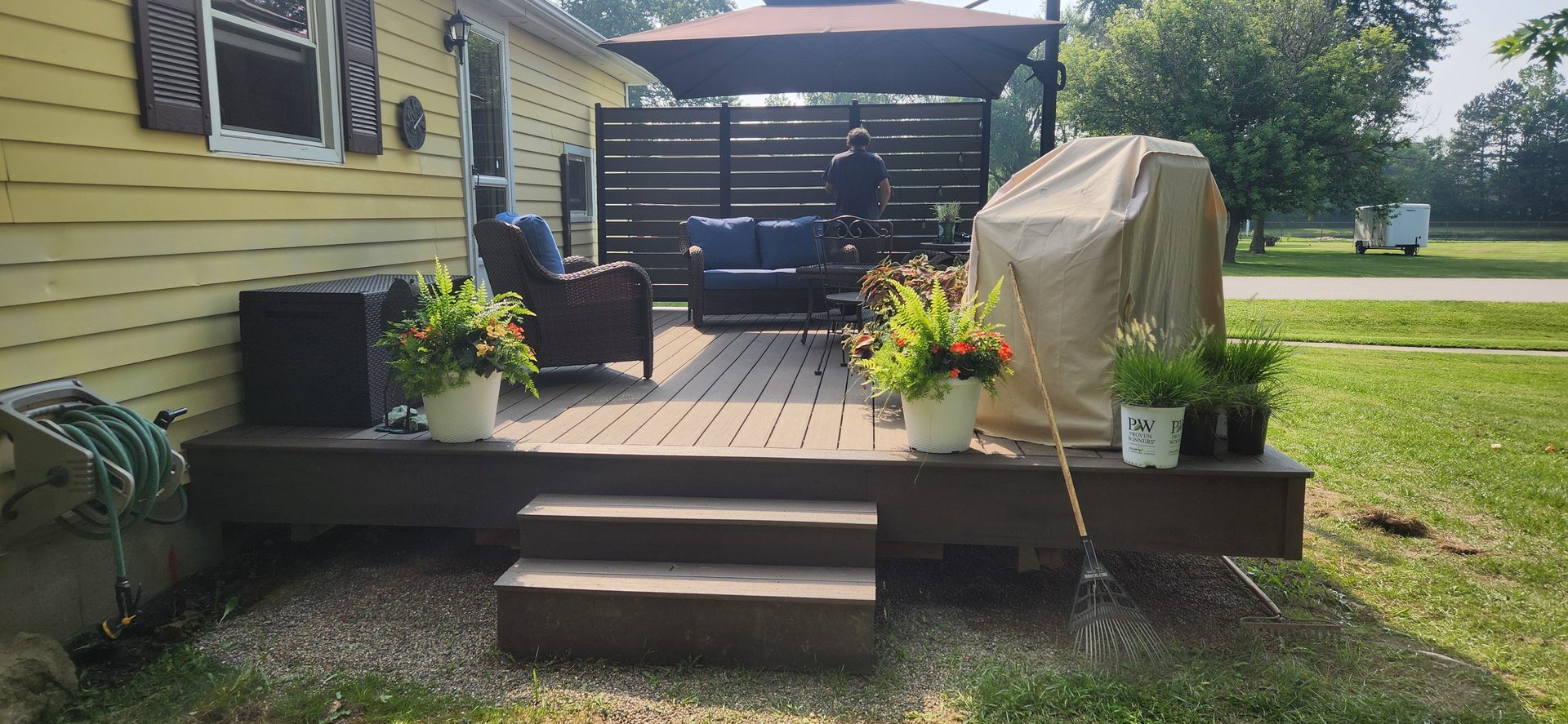 Deck and stair perspective
